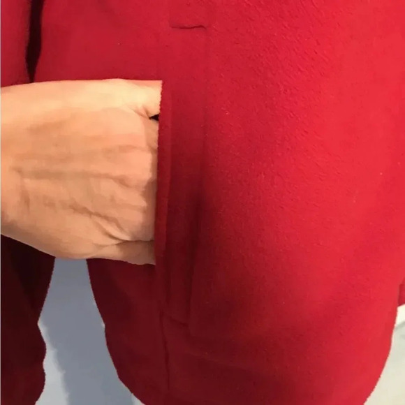 VINTAGE 90’s RED IZOD FULL ZIP FLEECE JACKET UNISEX SIZE XL - Picture 2 of 16